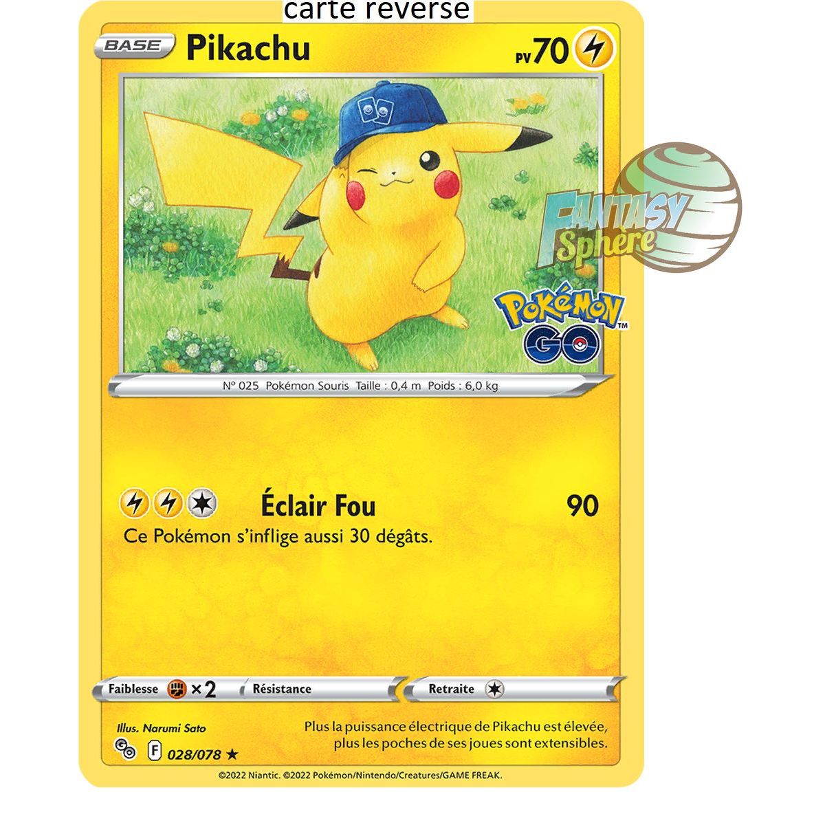 Item Pikachu - Reverse 28/78 - Sword and Shield 10.5 Pokemon GO