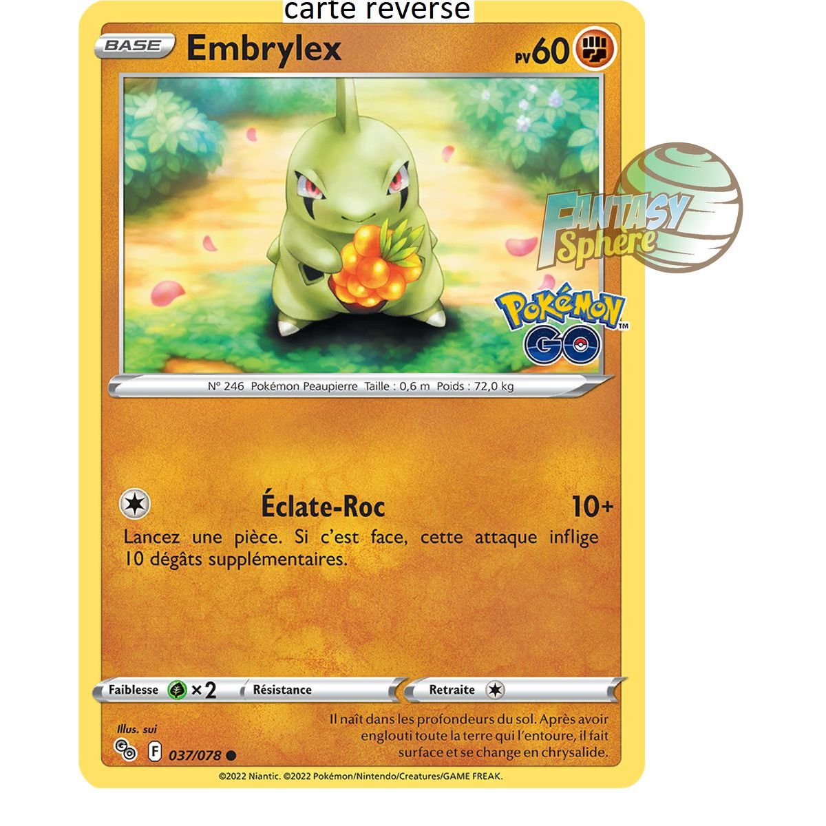 Embrylex - Reverse 37/78 - Sword and Shield 10.5 Pokemon GO