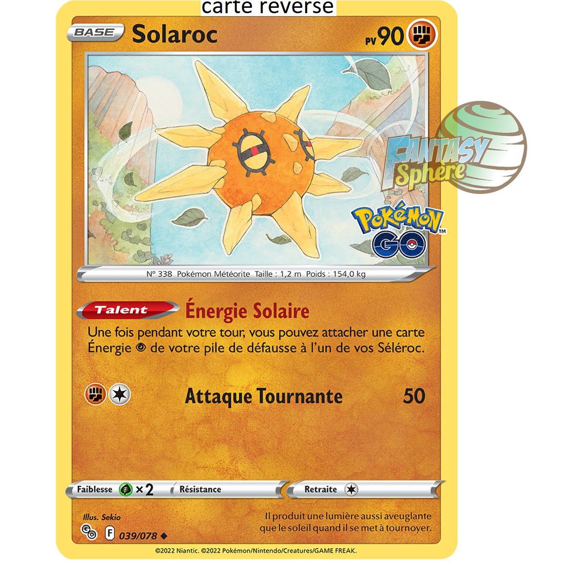 Solaroc - Reverse 39/78 - Sword and Shield 10.5 Pokemon GO