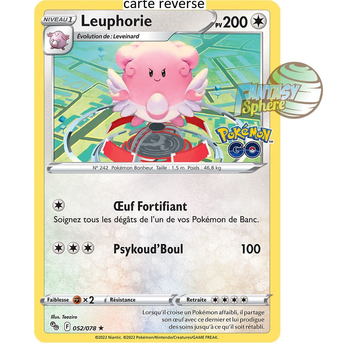 Blissey - Reverse 52/78 - Sword and Shield 10.5 Pokemon GO