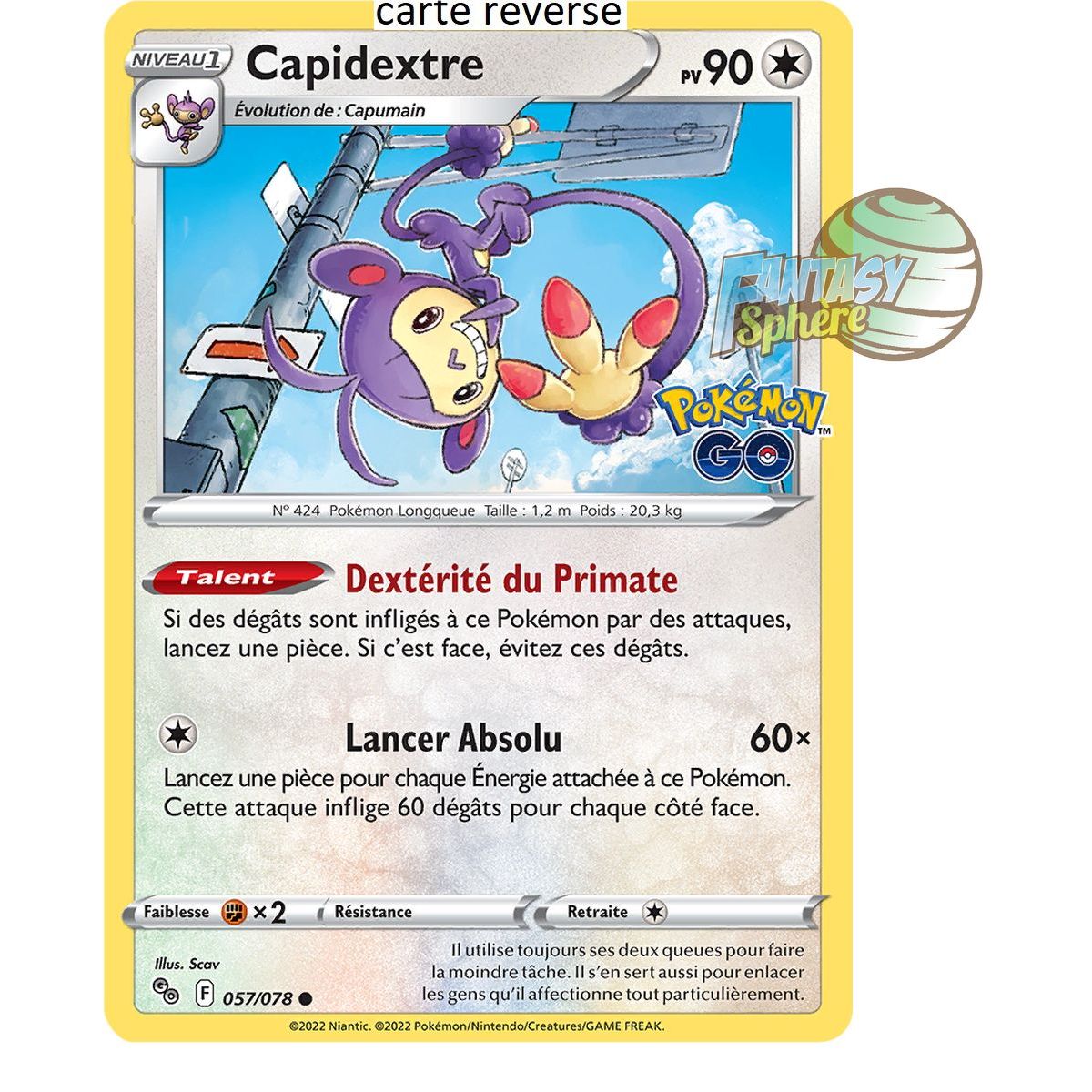 Capidextrous - Reverse 57/78 - Sword and Shield 10.5 Pokemon GO