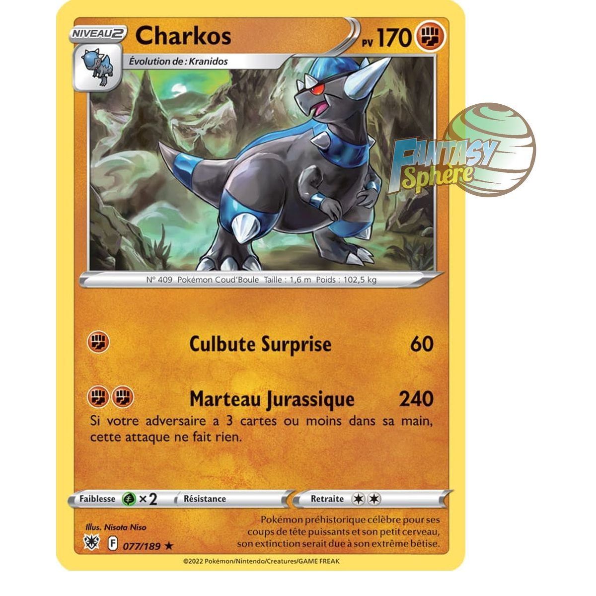 Charkos - Holo Rare 77/189_H - Sword and Shield 10 Radiant Stars