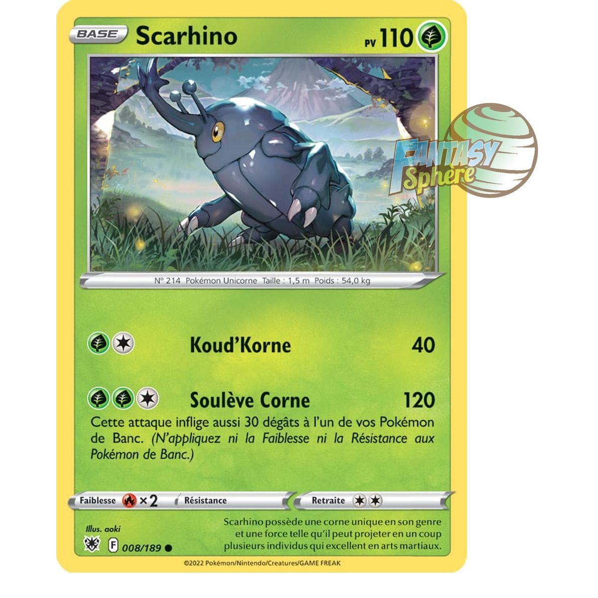 Scarhino - Commune 8/189 - Sword and Shield 10 Radiant Stars