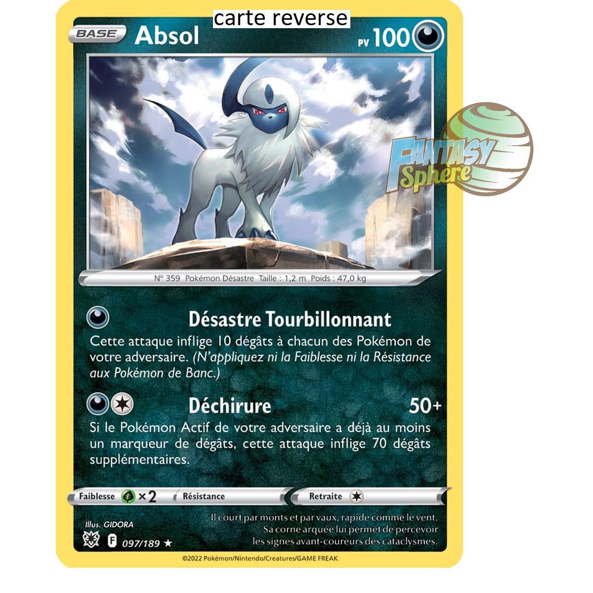 Item Absol - Reverse 97/189 - Sword and Shield 10 Radiant Stars