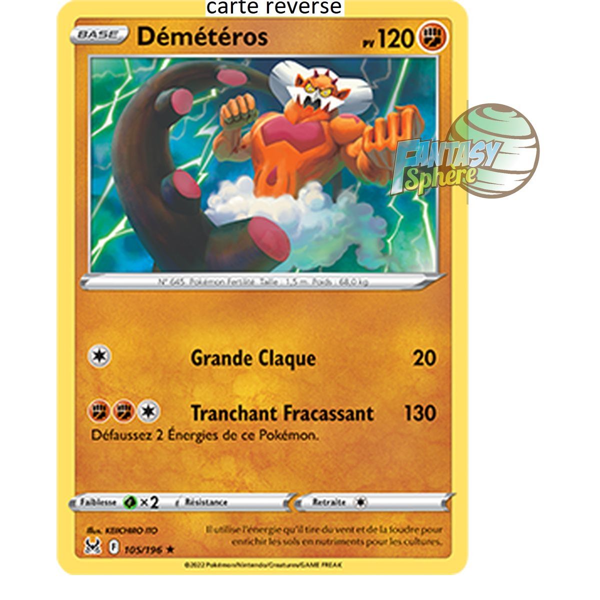 Landorus - Reverse 105/196_R - Sword and Shield 11 Lost Origin