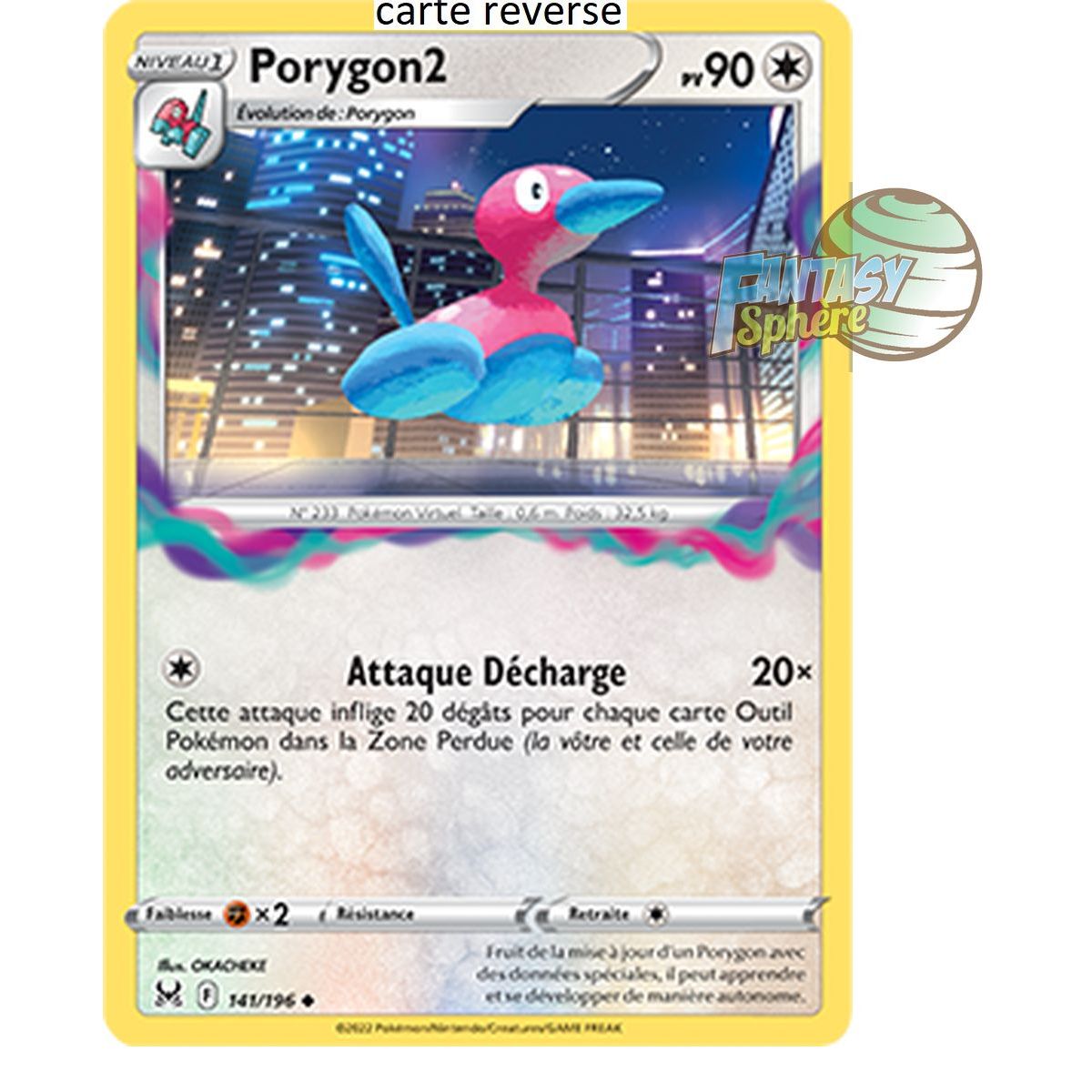 Item Porygon2 - Reverse 141/196_R - Sword and Shield 11 Lost Origin