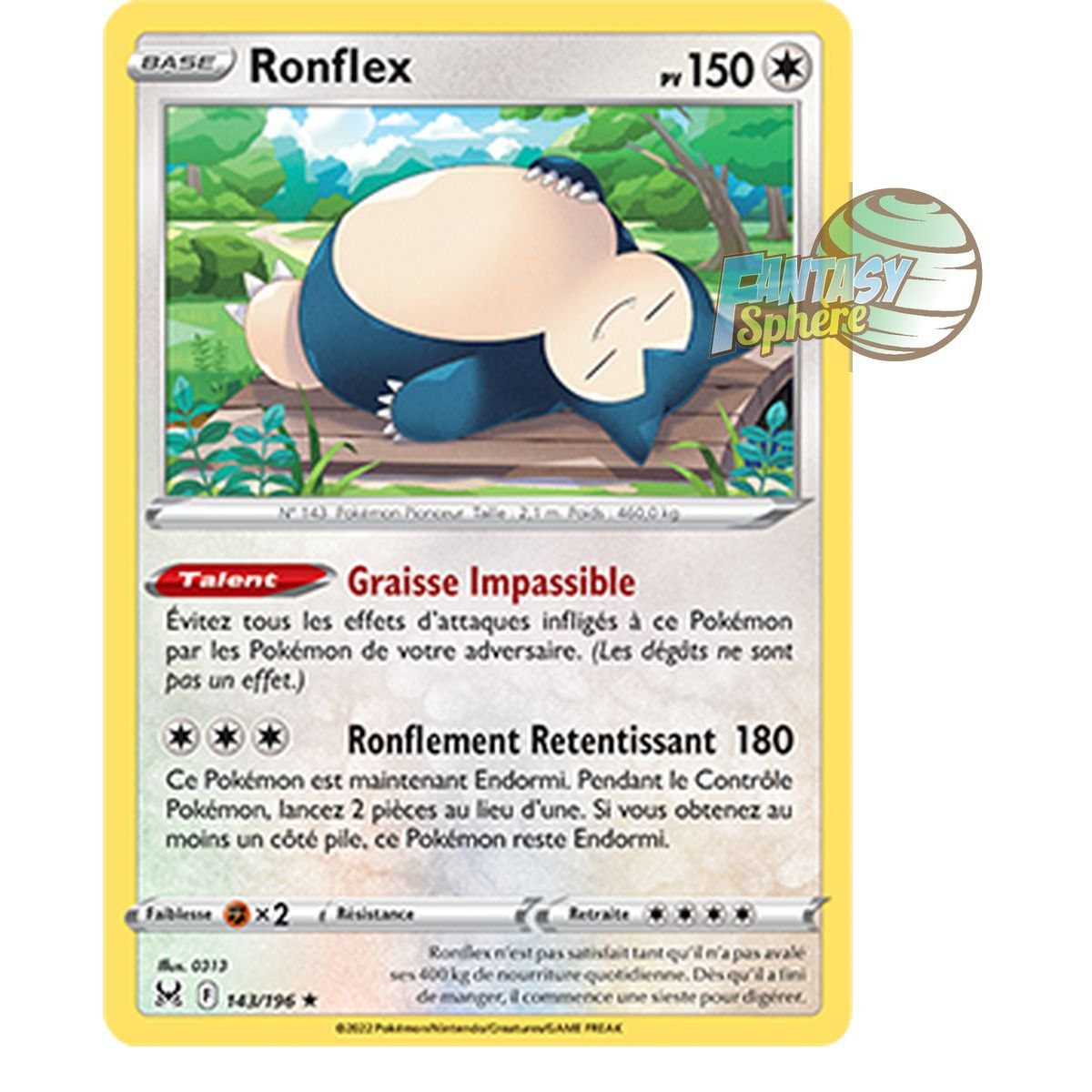 Snorlax - Holo Rare 143/196_H - Sword and Shield 11 Lost Origin