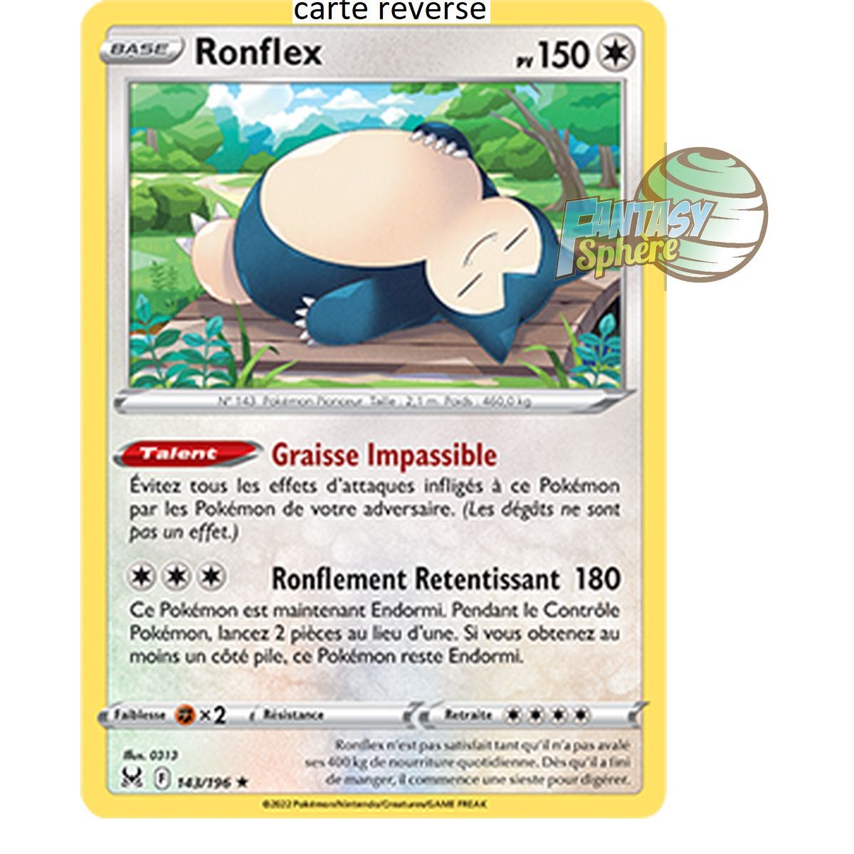 Snorlax - Reverse 143/196_R - Sword and Shield 11 Lost Origin