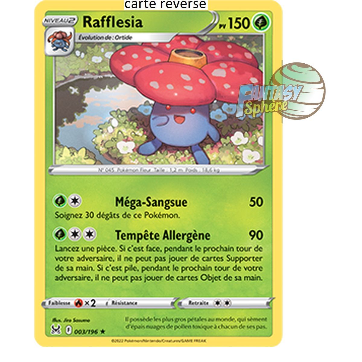 Rafflesia - Reverse 3/196_R - Sword and Shield 11 Lost Origin