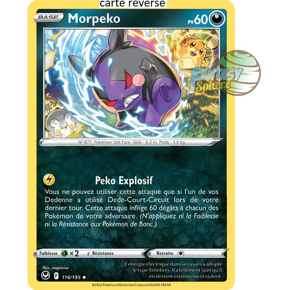 Morpeko - Reverse 116/195 - Sword and Shield 12 Silver Storm