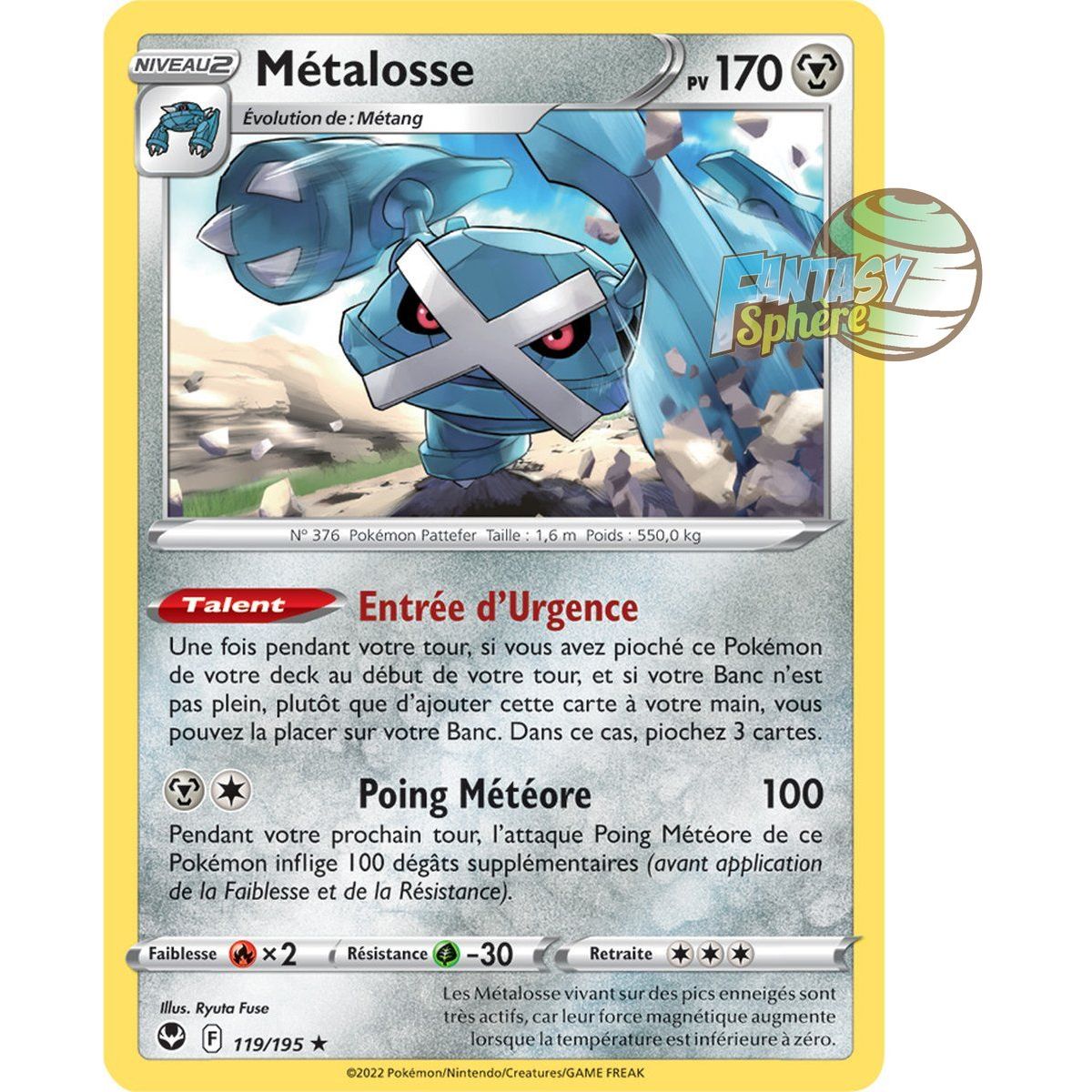 Metagross - Holo Rare 119/195 - Sword and Shield 12 Silver Storm