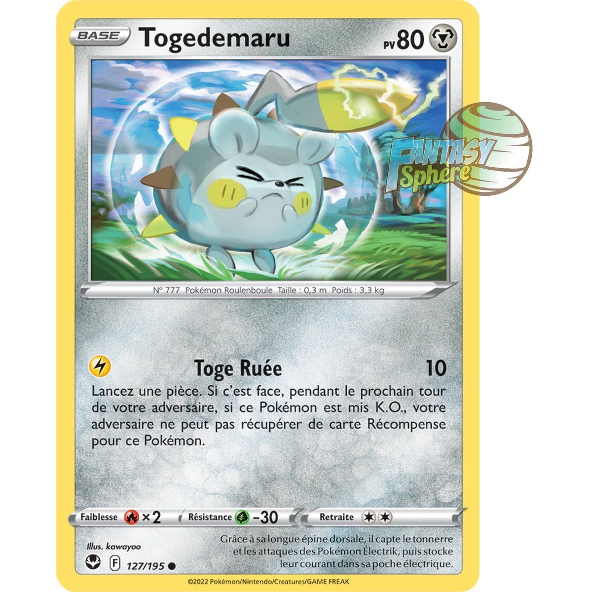 Item Togedemaru - Commune 127/195 - Sword and Shield 12 Silver Storm