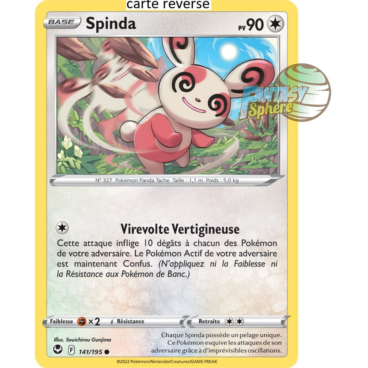 Spinda - Reverse 141/195 - Sword and Shield 12 Silver Storm