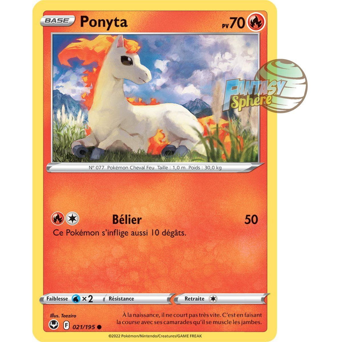 Ponyta - Commune 21/195 - Sword and Shield 12 Silver Storm