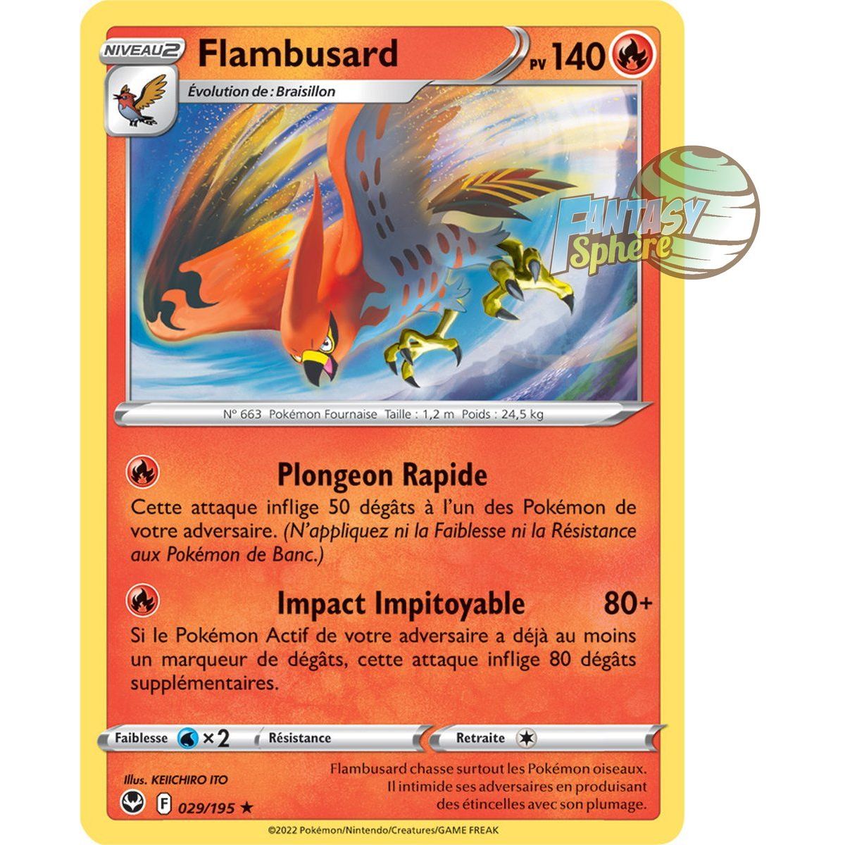 Flambusard - Rare 29/195 - Sword and Shield 12 Silver Storm