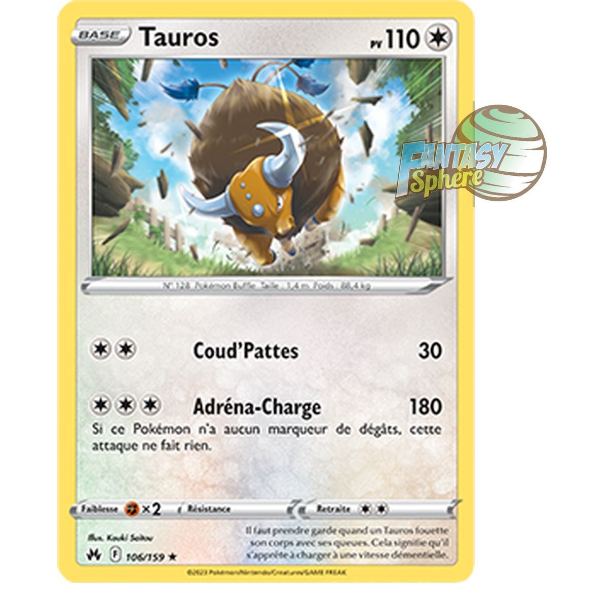 Tauros - Rare 106/159 - Sword and Shield 12.5 Zenith Supreme