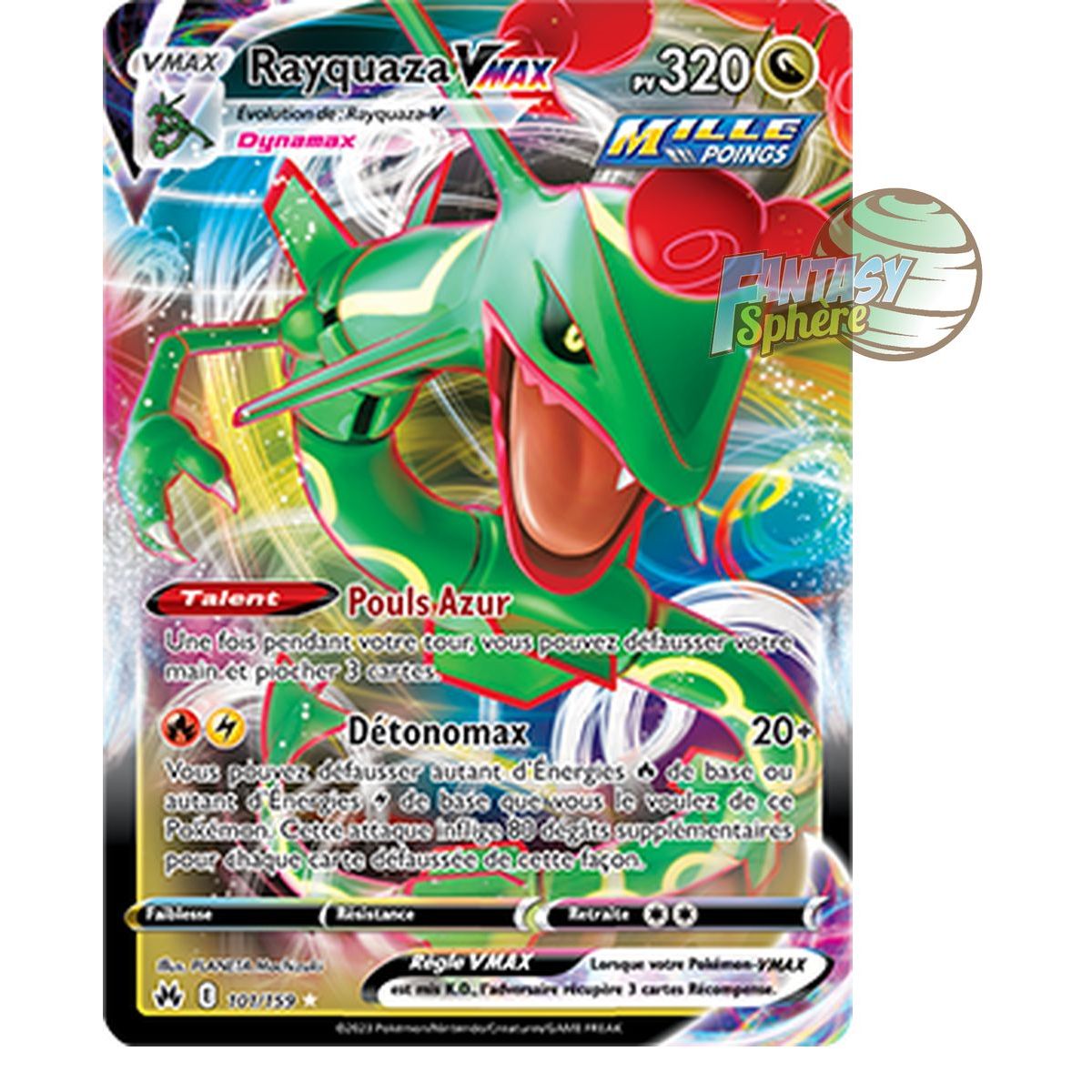 Rayquaza VMAX - Full Art Ultra Rare 101/159 - Sword and Shield 12.5 Zenith Supreme