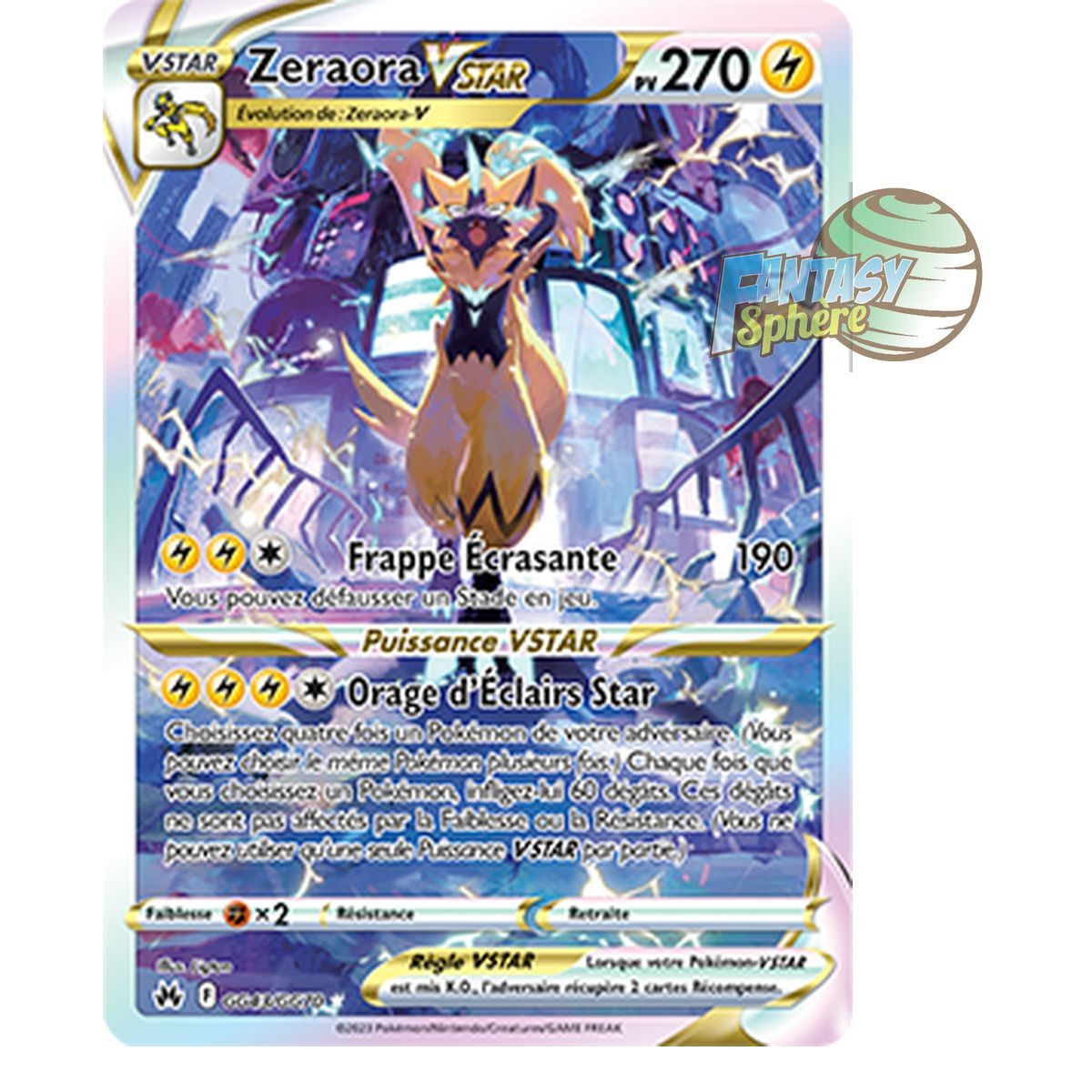 Zeraora VSTAR - Rare GG43/GG70 - Sword and Shield 12.5 Zenith Supreme