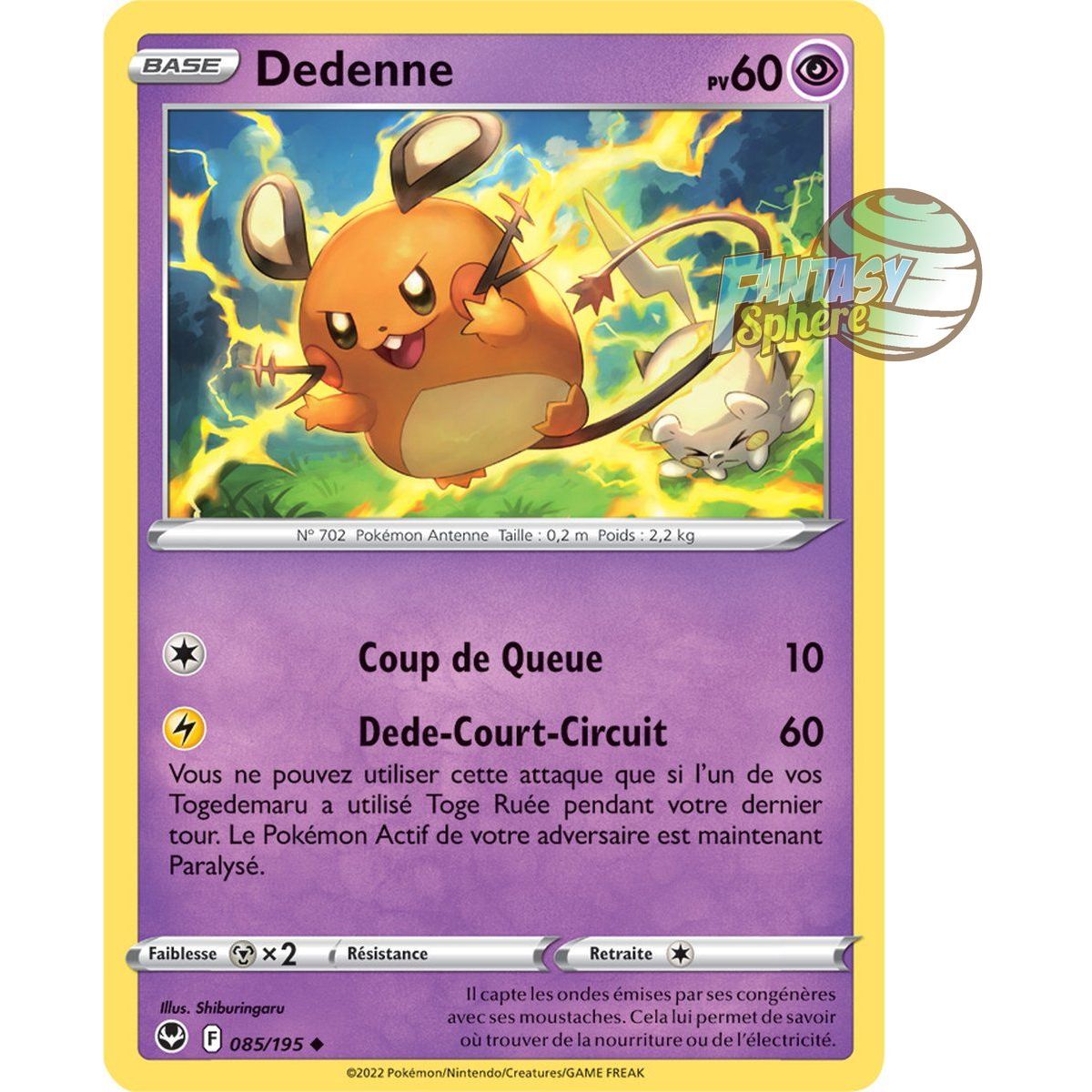 Dedenne - Uncommon 85/195 - Sword and Shield 12 Silver Storm