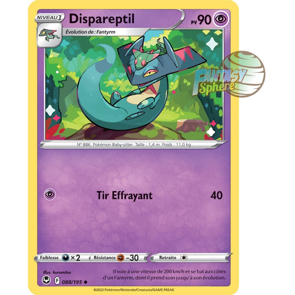 Dispareptil - Uncommon 88/195 - Sword and Shield 12 Silver Storm