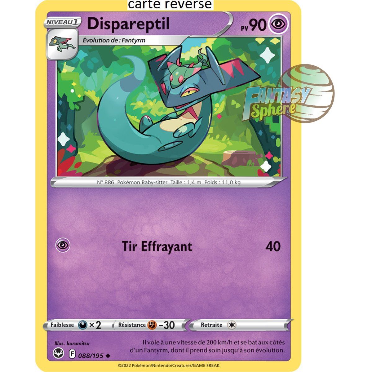 Dispareptil - Reverse 88/195 - Sword and Shield 12 Silver Storm