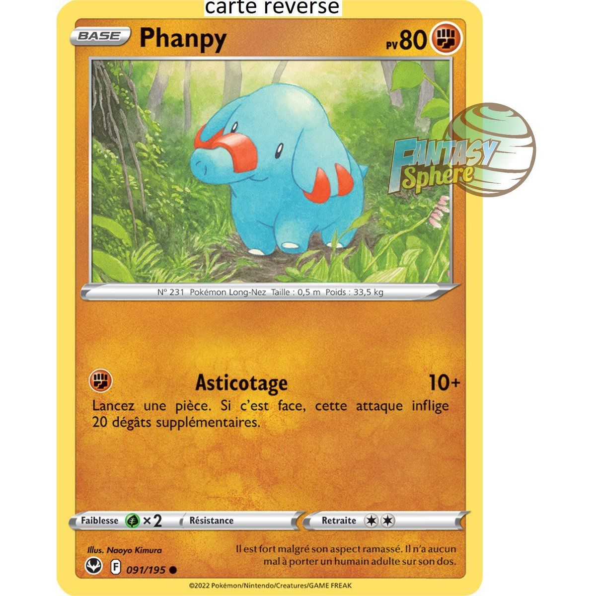 Phanpy - Reverse 91/195 - Sword and Shield 12 Silver Storm