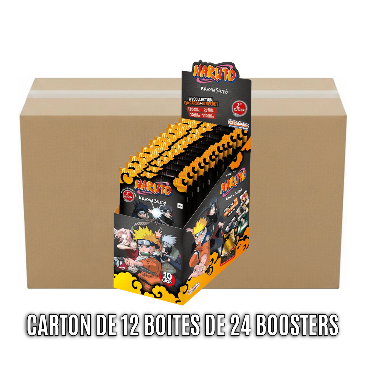 (ED2) Box of 12 Booster Boxes - Konoha Shido - Naruto Mythos TCG - 2nd Edition - FR