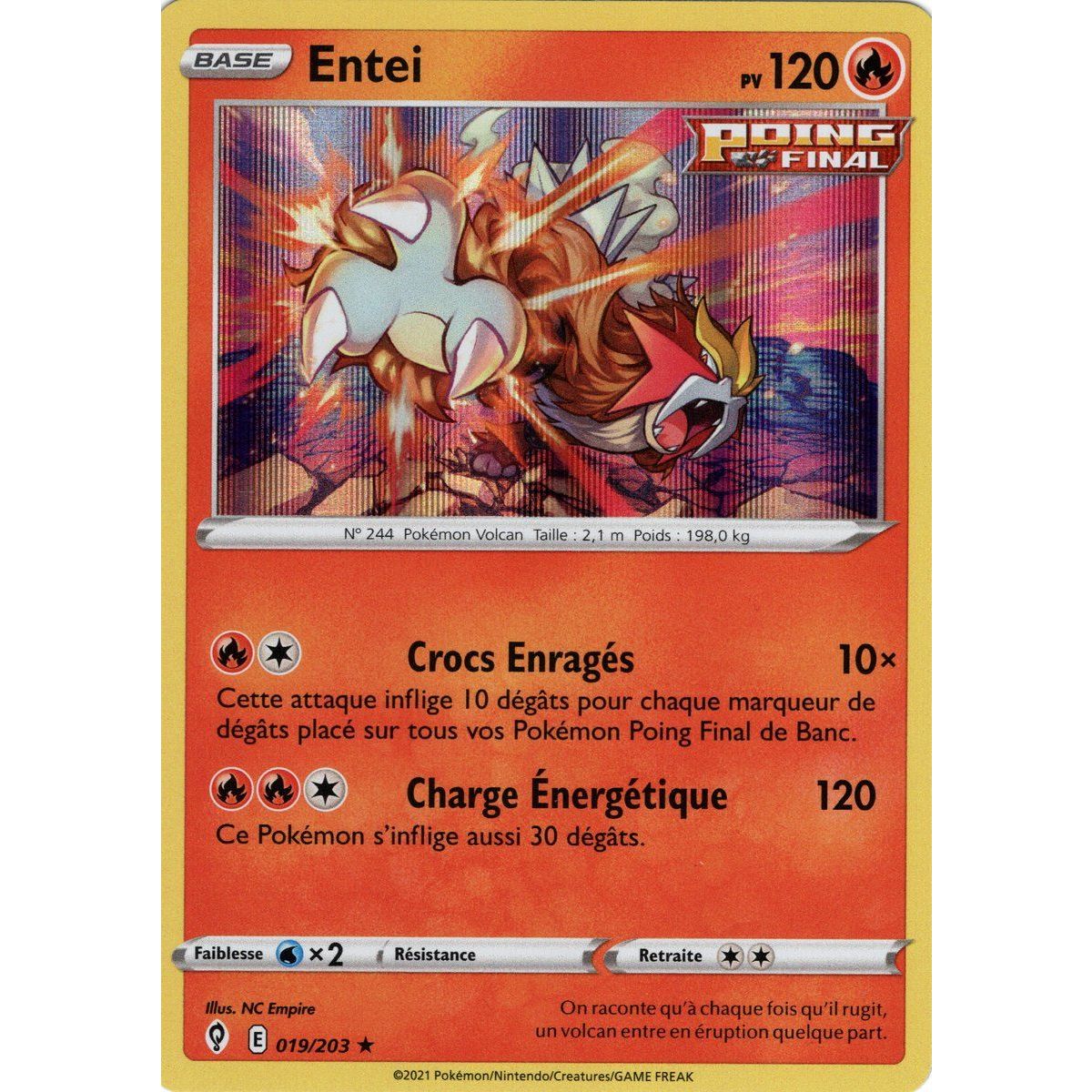 Entei - Holo Rare 19/203 - Sword and Shield 7 Evolution Celeste