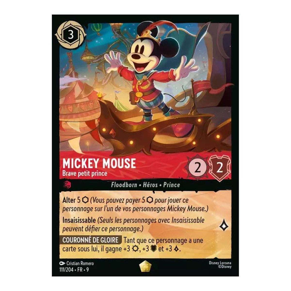 Mickey Mouse, Brave Little Prince - 111/204 - FAB - Fabulous - Brilliant - Premium - French