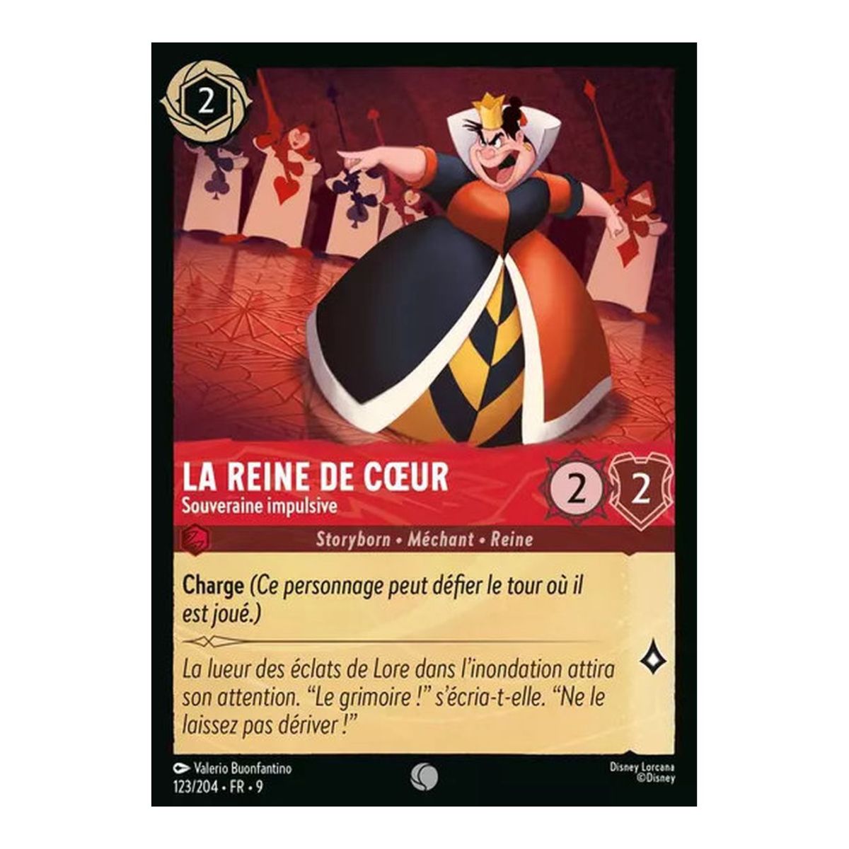 The Queen of Hearts, Impulsive Sovereign - 123/204 - FAB - Fabulous - Common - French