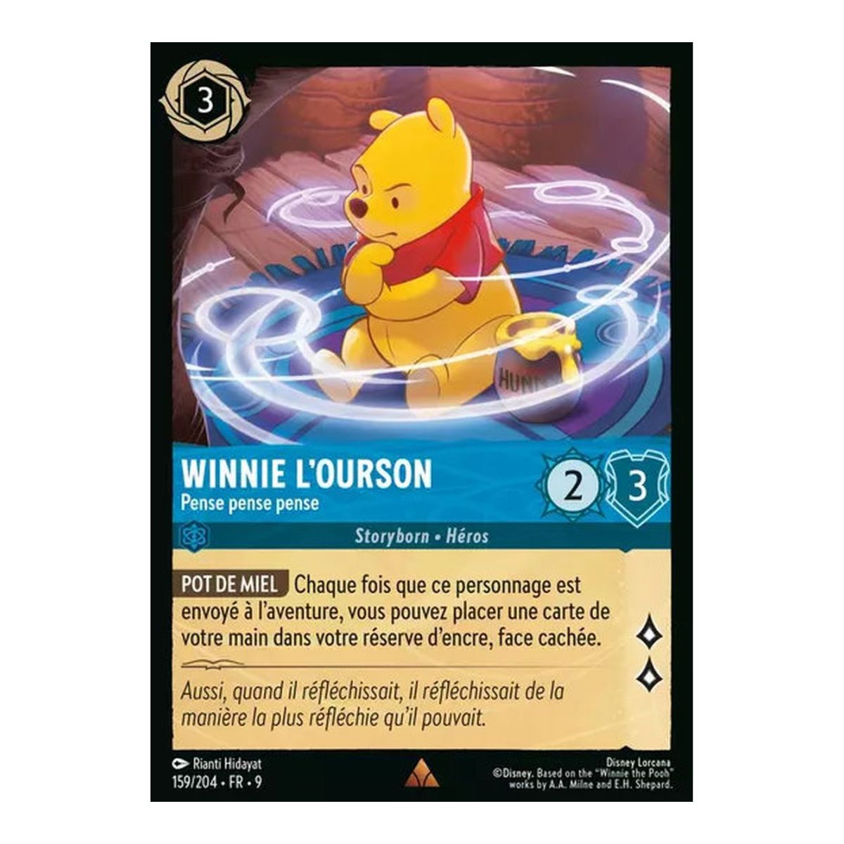Winnie the Pooh, Think Think Think - 159/204 - FAB - Fabulous - Brilliant - Premium - French