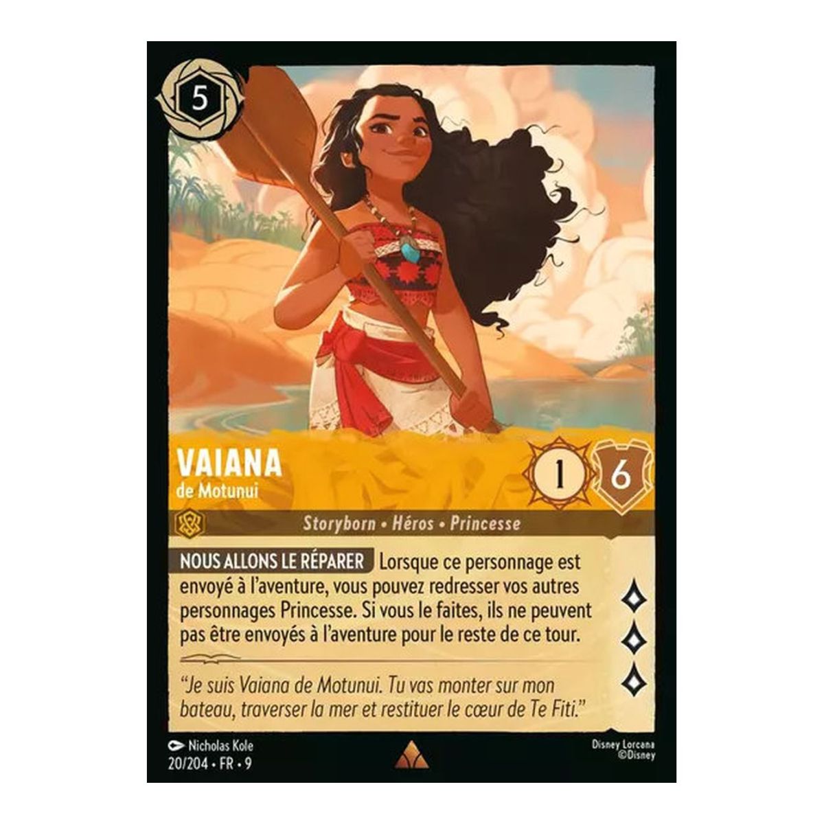 Vaiana, from Motunui - 20/204 - FAB - Fabulous - Brilliant - Premium - French