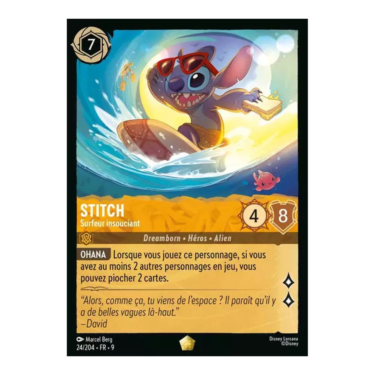 Stitch, Carefree Surfer - 24/204 - FAB - Fabulous - Legendary - French