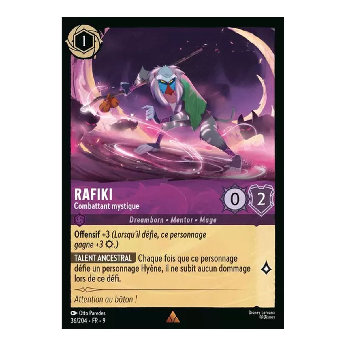 Rafiki, Mystical Warrior - 36/204 - FAB - Fabulous - Rare - French