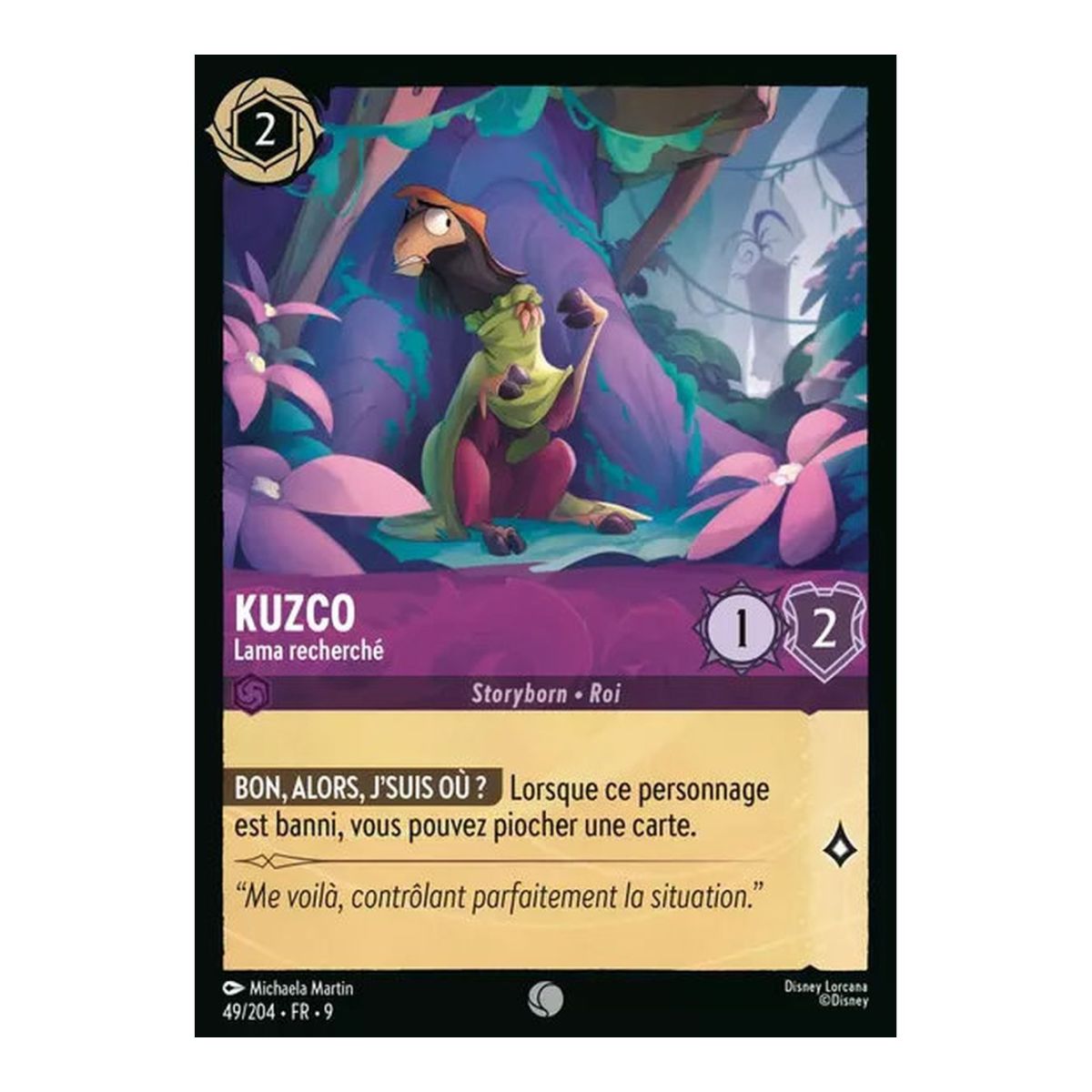 Kuzco, Wanted Llama - 49/204 - FAB - Fabulous - Brilliant - Premium - French