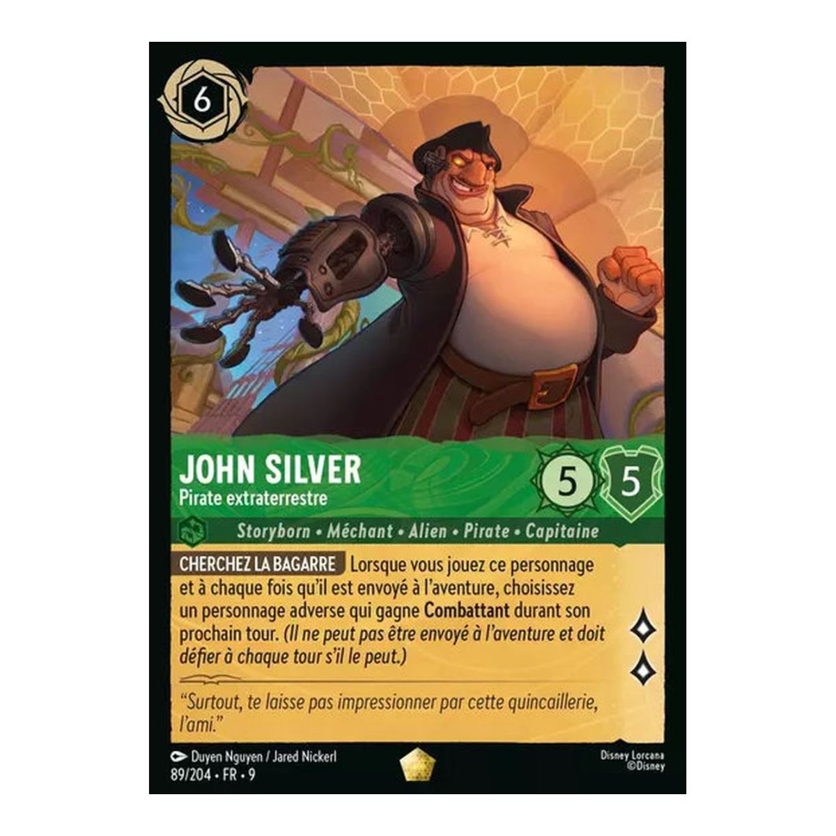 John Silver, Alien Pirate - 89/204 - FAB - Fabulous - Brilliant - Premium - French