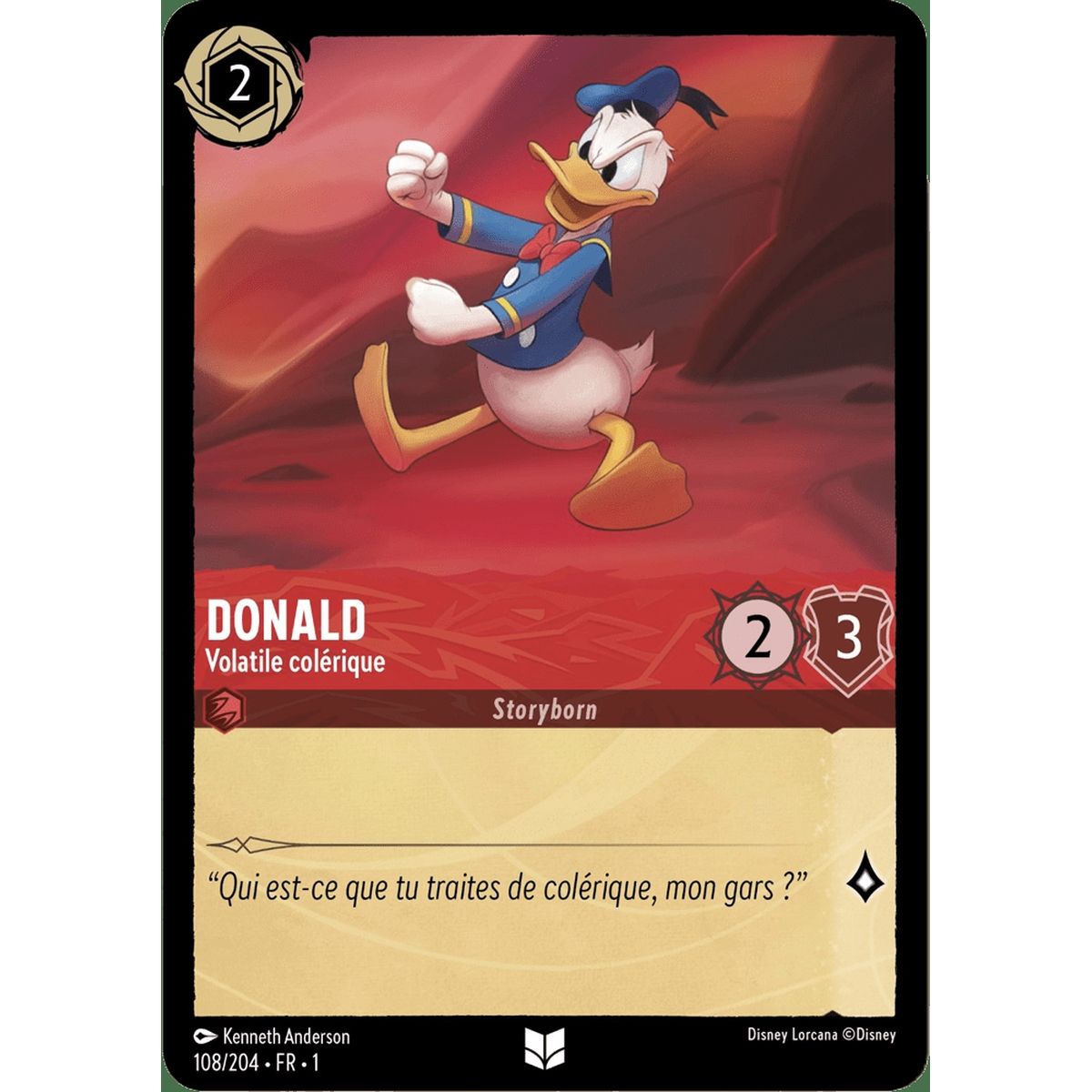 Item Donald, Volatile Choleric - 108/204 - FC - First Chapter - Uncommon - French