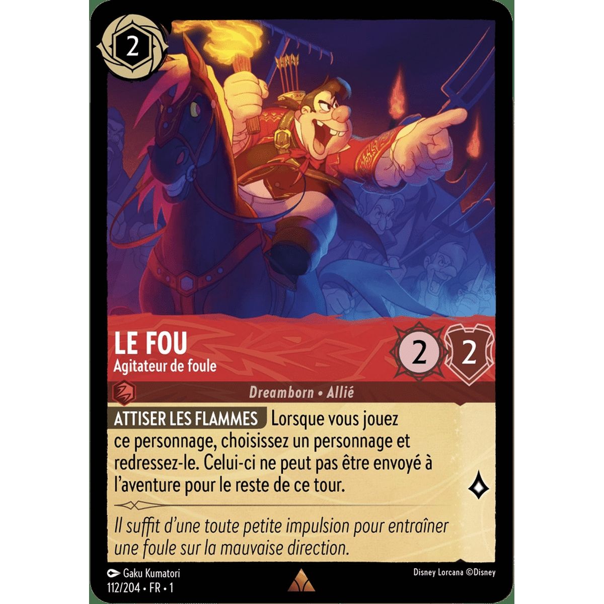 Item The Madman, Crowd Agitator - 112/204 - FC - First Chapter - Rare - French