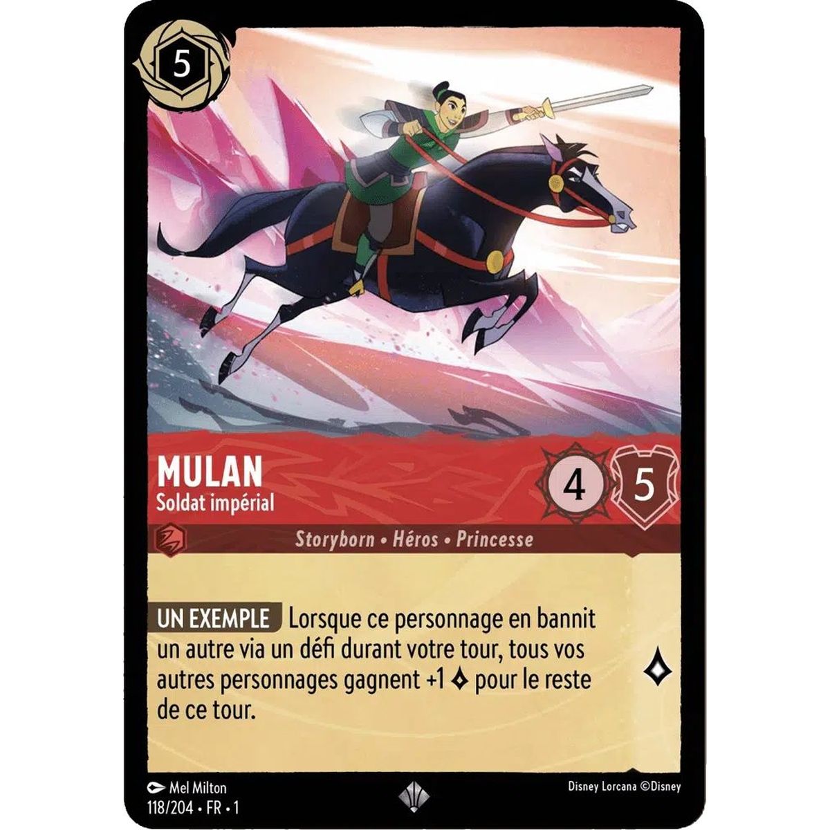 Mulan, Imperial Soldier - 118/204 - FC - First Chapter - Super Rare - French