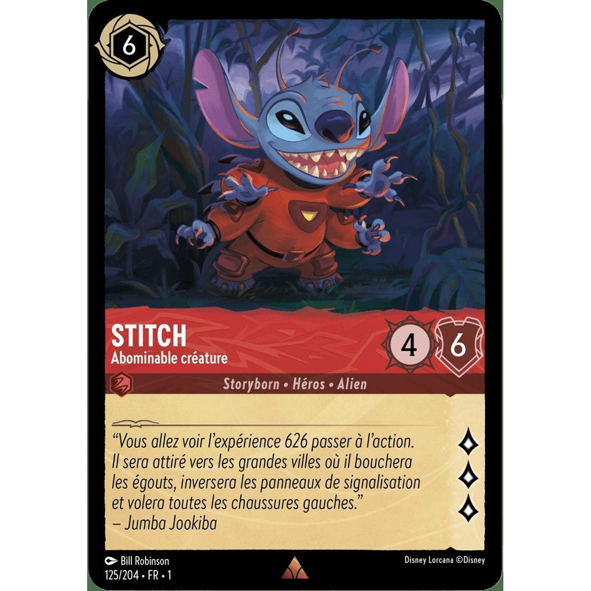 Stitch, Abominable Creature - 125/204 - FC - First Chapter - Rare - French