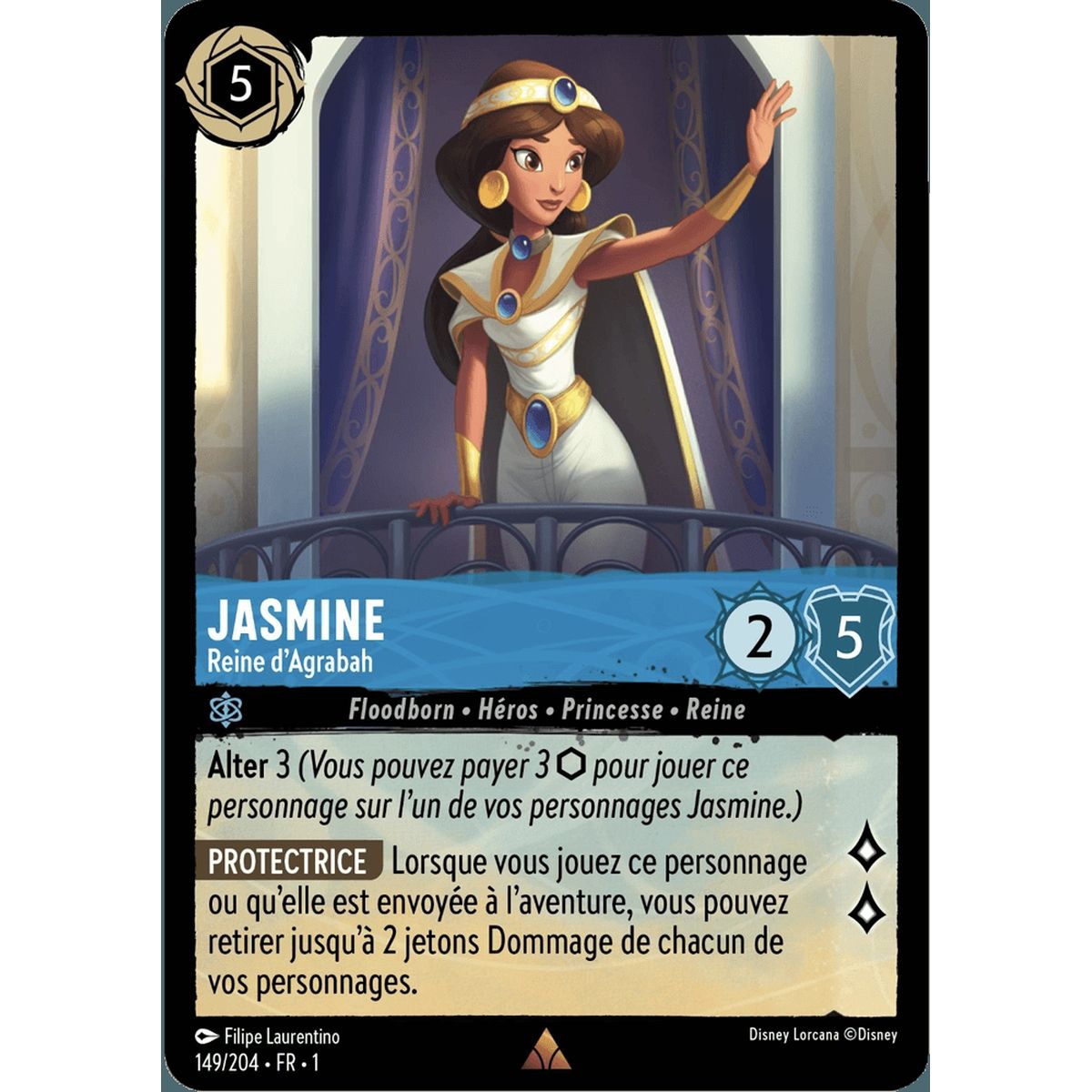 Item Jasmine, Queen of Agrabah - 149/204 - FC - First Chapter - Rare - French