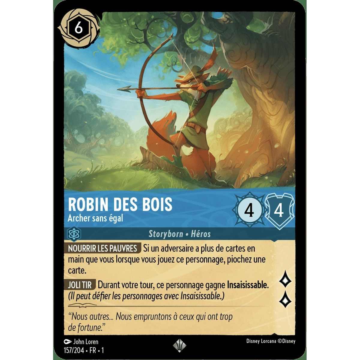 Robin Hood, Peerless Archer - 157/204 - FC - First Chapter - Super Rare - French