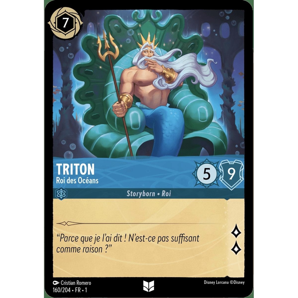 Item Triton, King of the Oceans - 160/204 - FC - First Chapter - Uncommon - French