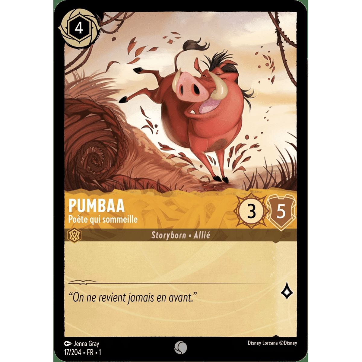 Pumbaa, Sleeping Poet - 17/204 - FC - First Chapter - Commune - French