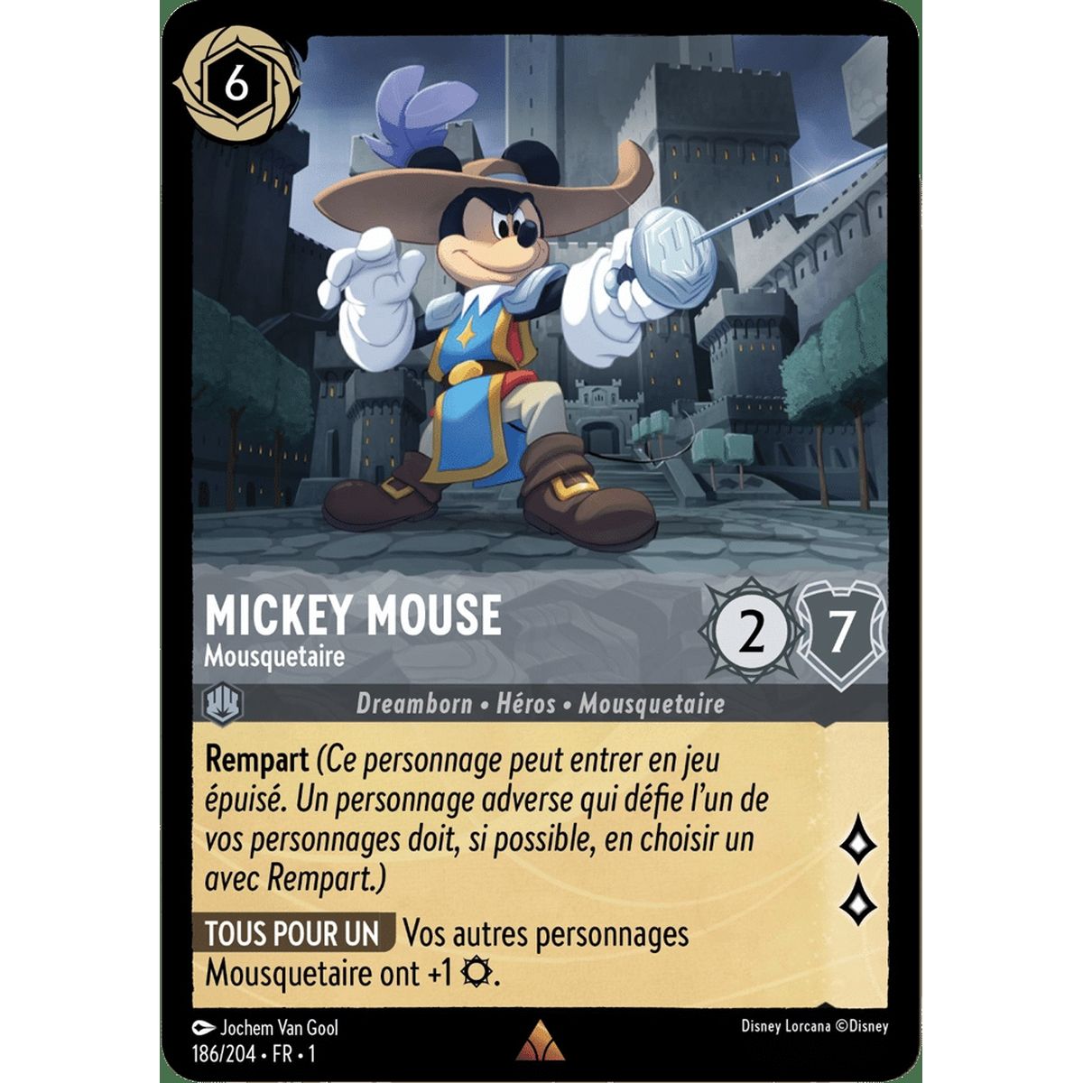 Mickey Mouse, Musketeer - 186/204 - FC - First Chapter - Rare - French