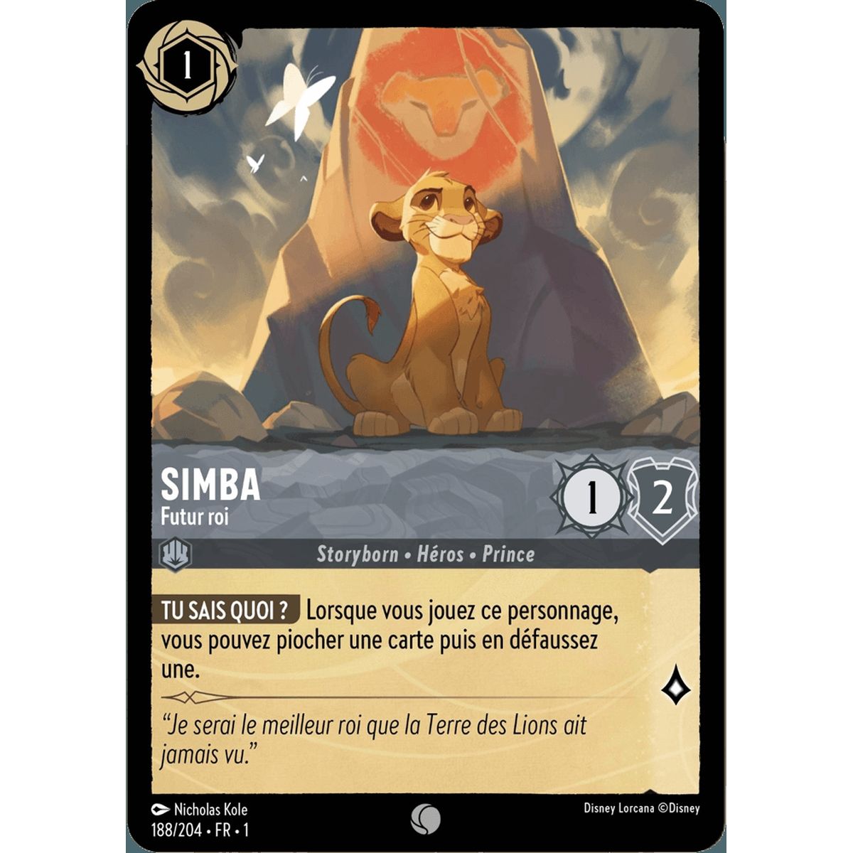 Item Simba, Future King - 188/204 - FC - First Chapter - Brilliant - Premium - French