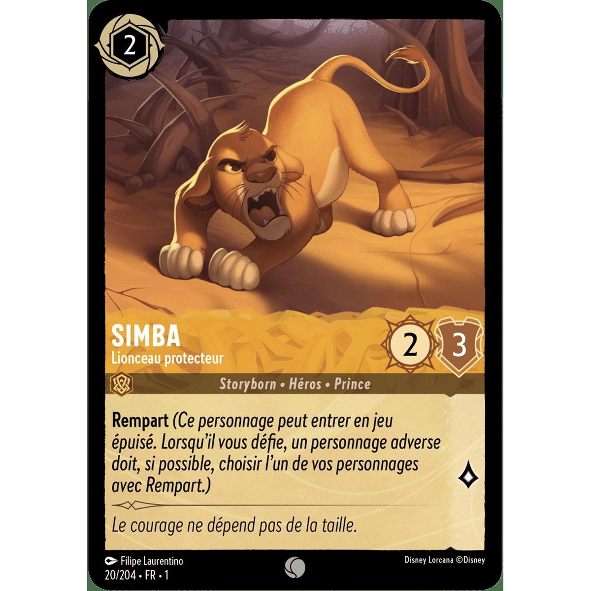 Item Simba, Protective Lion Cub - 20/204 - FC - First Chapter - Commune - French