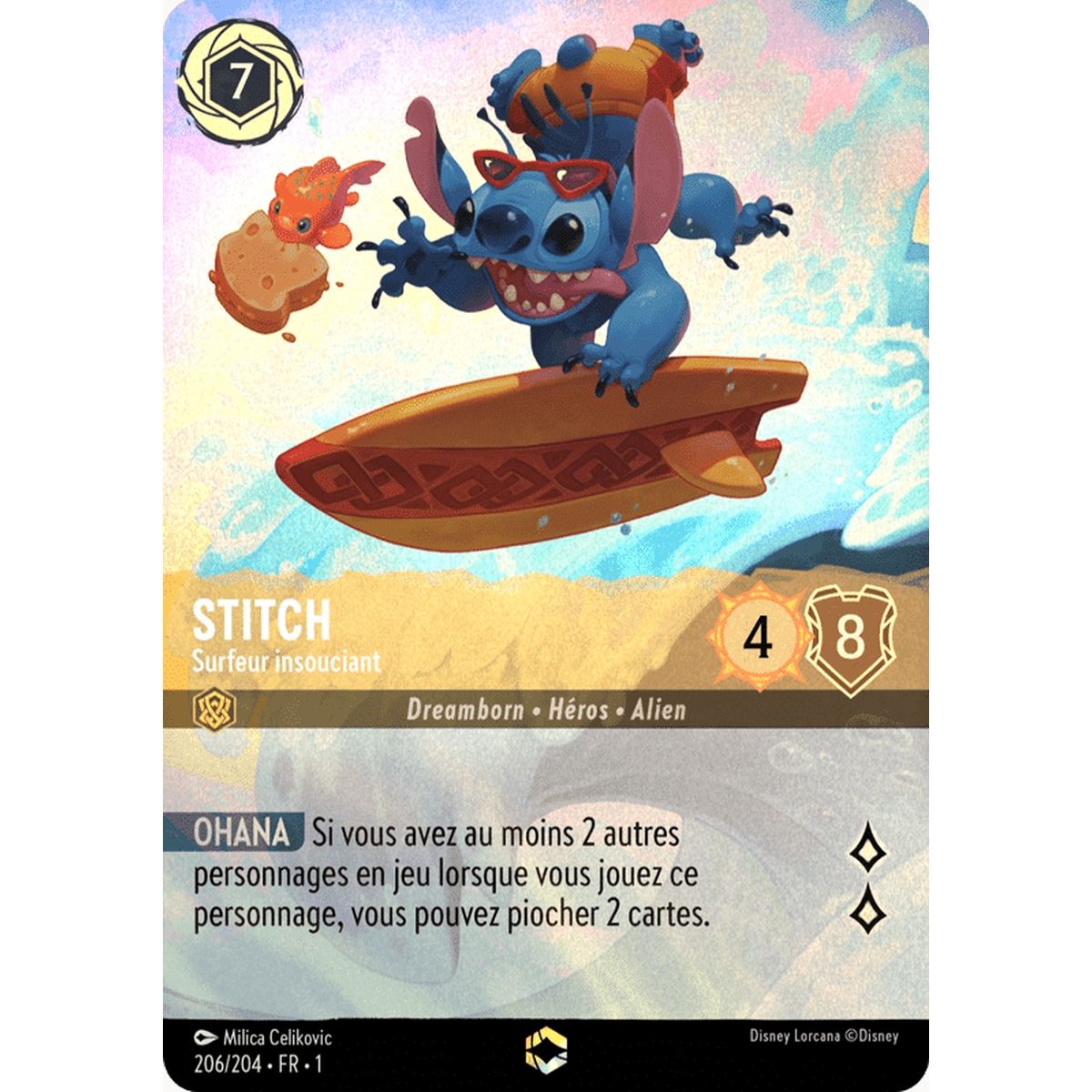 Stitch, Carefree Surfer - 206/204 - FC - First Chapter - Enchanted - French