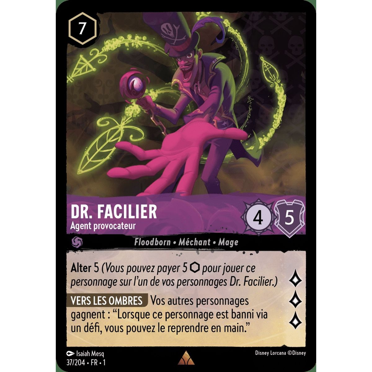 Dr. Facilier, Agent provocateur - 37/204 - FC - First Chapter - Rare - French