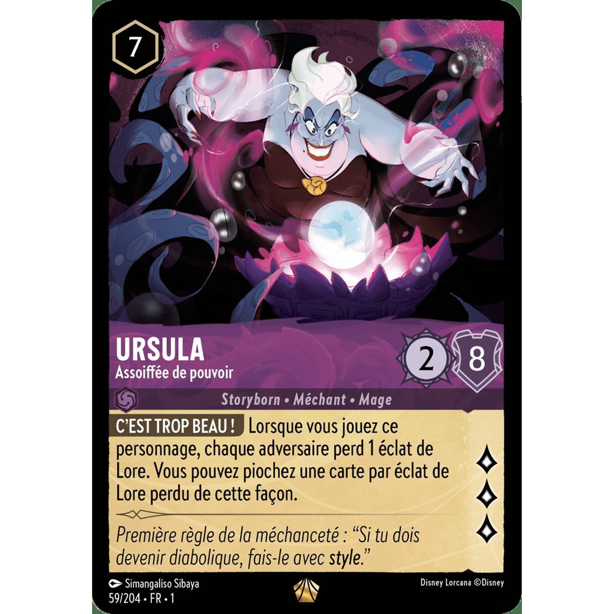 Item Ursula, Thirsty for Power - 59/204 - FC - First Chapter - Brilliant - Premium - French